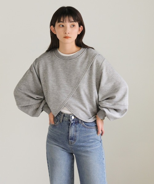 「select MOCA」 スウェットカットソー FREE グレー レディース_画像3