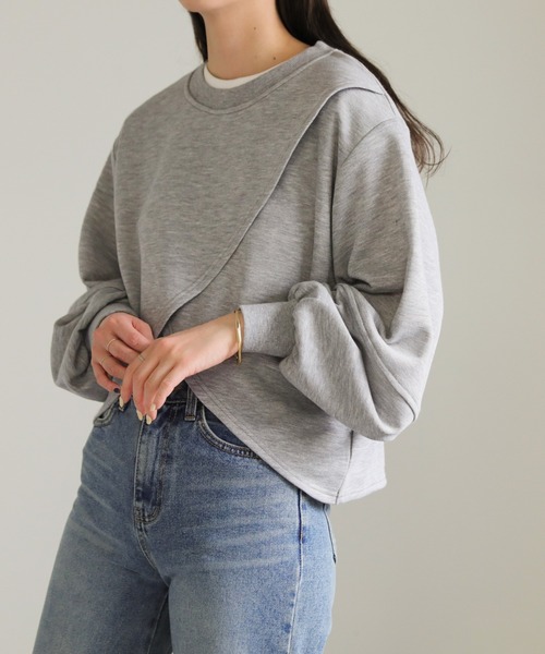 「select MOCA」 スウェットカットソー FREE グレー レディース_画像5