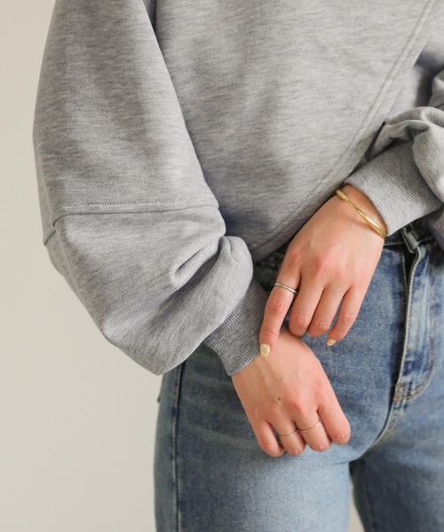 「select MOCA」 スウェットカットソー FREE グレー レディース_画像7