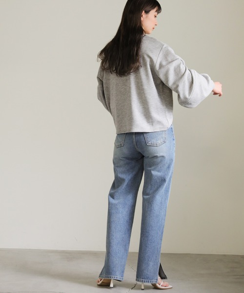 「select MOCA」 スウェットカットソー FREE グレー レディース_画像9