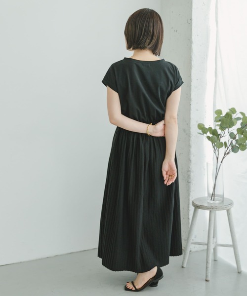 「ITEMS URBANRESEARCH」 半袖ワンピース FREE グリーン レディース_画像4