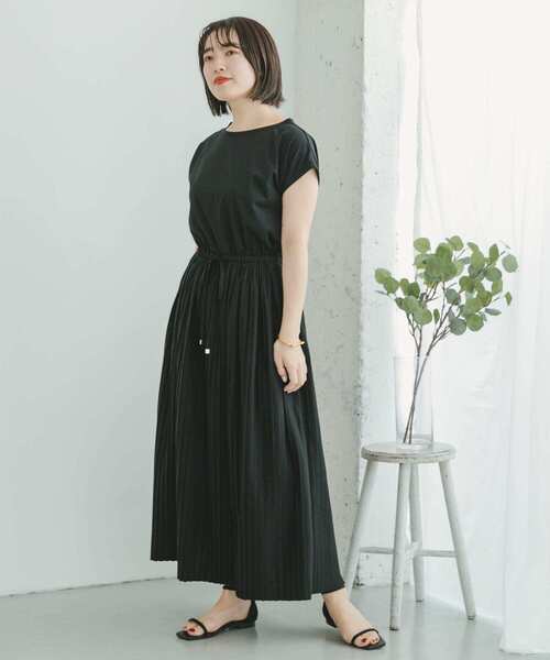 「ITEMS URBANRESEARCH」 半袖ワンピース FREE グリーン レディース_画像5