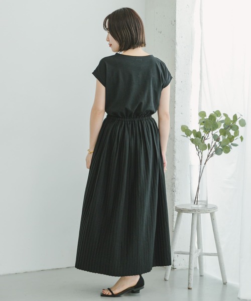 「ITEMS URBANRESEARCH」 半袖ワンピース FREE グリーン レディース_画像7