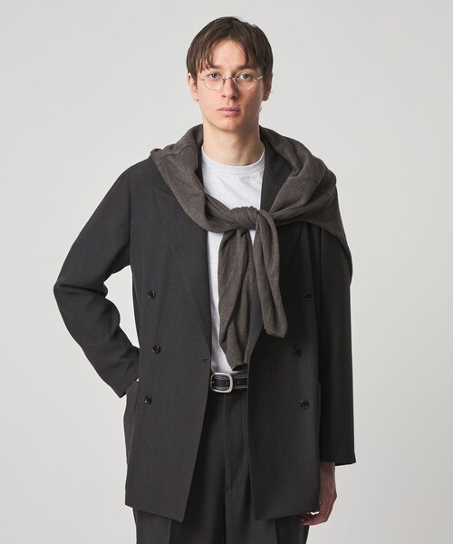 スティーブアラン グレー ダブルブレスト テーラードジャケット STEVEN ALAN（スティーブンアラン） ジャケット テーラードジャケット
