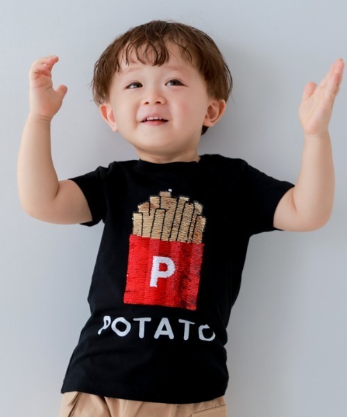 CHEEK ROOM（チークルーム） tシャツ ポテトスパンコール Tシャツ 