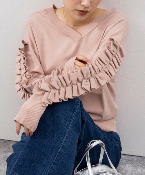 「Rie Miller」 長袖カットソー 38 ベージュ レディース_画像2