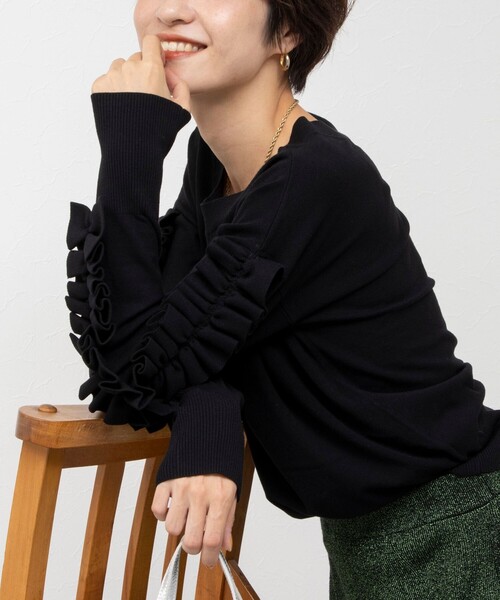 「Rie Miller」 長袖カットソー 38 ベージュ レディース_画像3