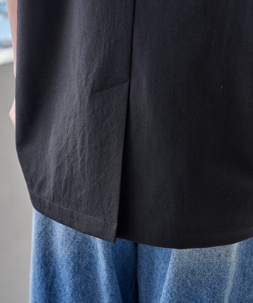 ジャケット テーラードジャケット 接触冷感/UVカット LINEN TOUCH ダブルブレスト半袖ジャケット/リネンタッチ ジャケット レディースの画像