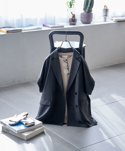 リネン　UVケア・接触冷感・吸水速乾　ダブルテーラードジャケット　M FREAK'S STORE（フリークスストア） uvカット ジャケット テーラード