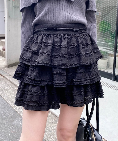 INGNI（イング） パンツ レースフリルショートパンツ レディース