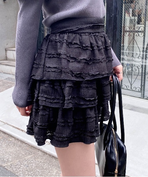 INGNI（イング） パンツ レースフリルショートパンツ レディース