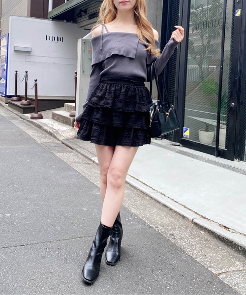 INGNI（イング） パンツ レースフリルショートパンツ レディース