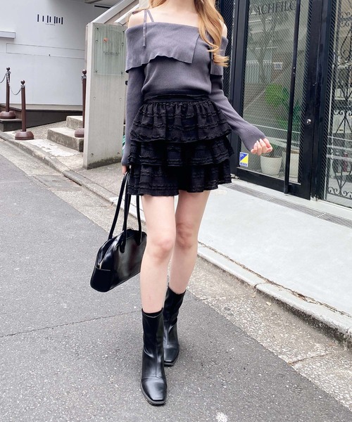 INGNI（イング） パンツ レースフリルショートパンツ レディース