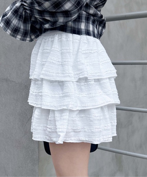 INGNI（イング） パンツ レースフリルショートパンツ レディース