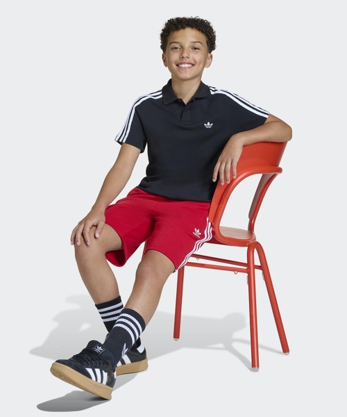 adidas（アディダス） ポロシャツ スリーストライプス 半袖ポロTシャツ