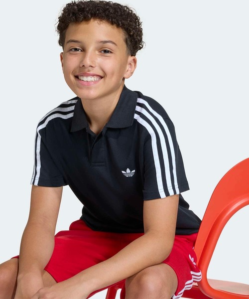 adidas（アディダス） ポロシャツ スリーストライプス 半袖ポロTシャツ