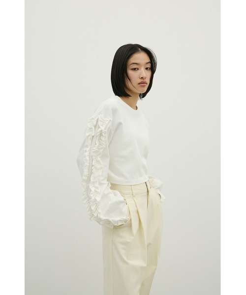 STYLEMIXER（スタイルミキサー） tシャツ フリルスリーブカットトップ 
