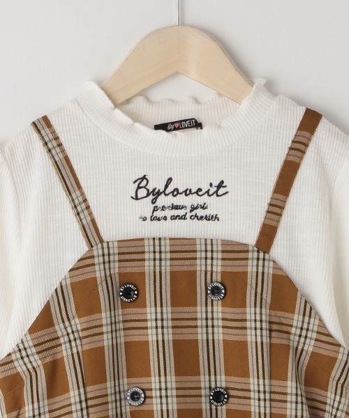 「by LOVEiT」 「KIDS」長袖ワンピース 160cm ブラウン キッズ_画像4