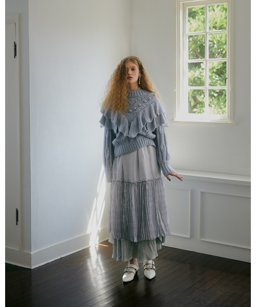 「FURFUR」 長袖ニット ONE SIZE ホワイト レディース_画像2
