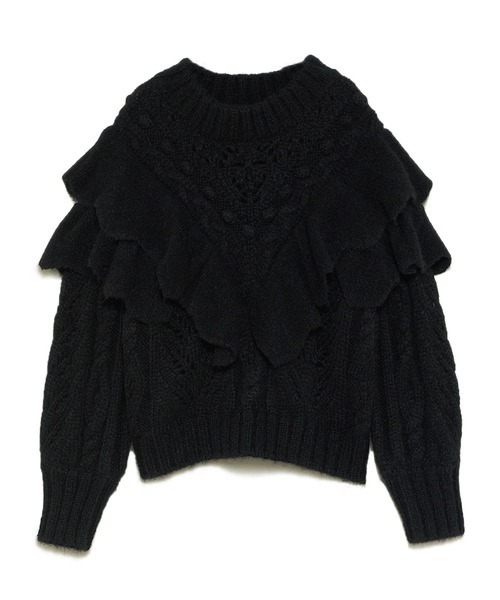「FURFUR」 長袖ニット ONE SIZE ホワイト レディース_画像3