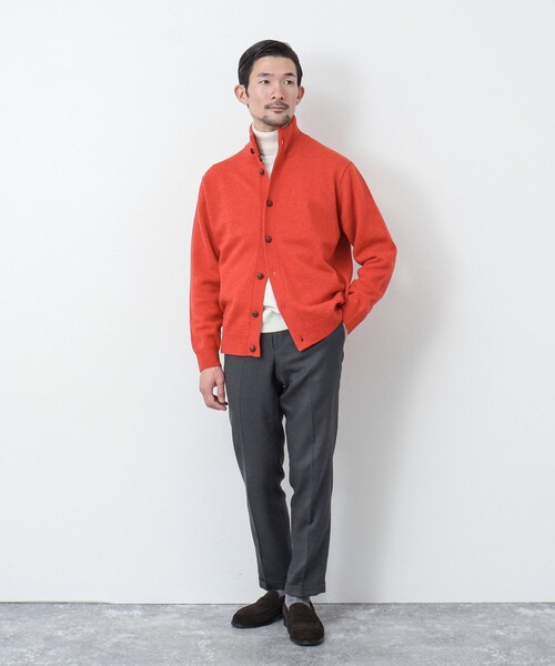 「NOLLEY'S goodman」 ニットカーディガン L ネイビー メンズ_画像2