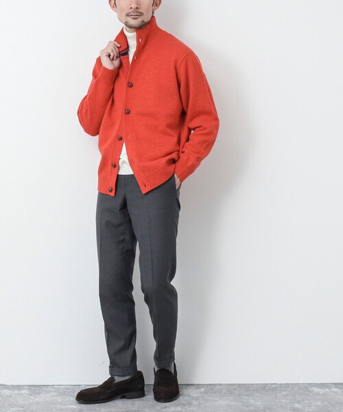 「NOLLEY'S goodman」 ニットカーディガン L ネイビー メンズ_画像3