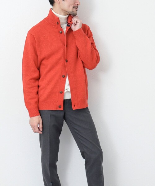 「NOLLEY'S goodman」 ニットカーディガン L ネイビー メンズ_画像4