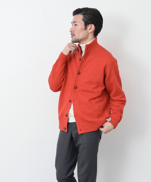 「NOLLEY'S goodman」 ニットカーディガン L ネイビー メンズ_画像5