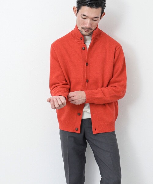 「NOLLEY'S goodman」 ニットカーディガン L ネイビー メンズ_画像6