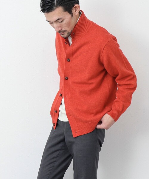 「NOLLEY'S goodman」 ニットカーディガン L ネイビー メンズ_画像7