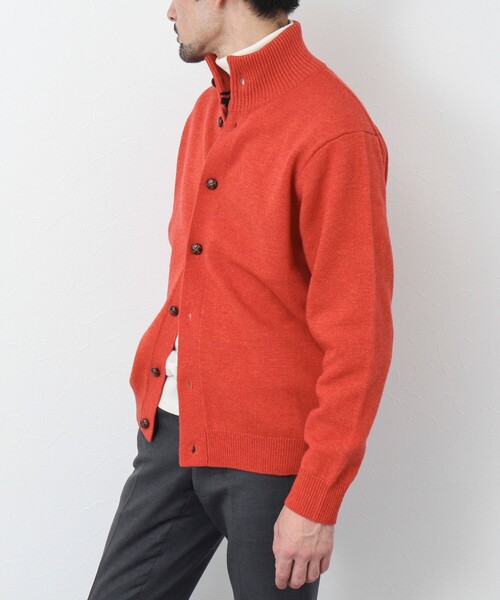 「NOLLEY'S goodman」 ニットカーディガン L ネイビー メンズ_画像8