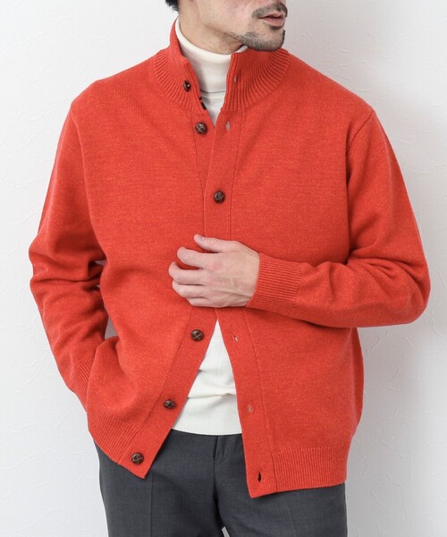 「NOLLEY'S goodman」 ニットカーディガン L ネイビー メンズ_画像9