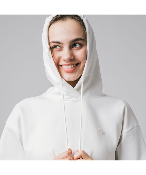 「LACOSTE」 プルオーバーパーカー 34 エンジ レディース_画像3
