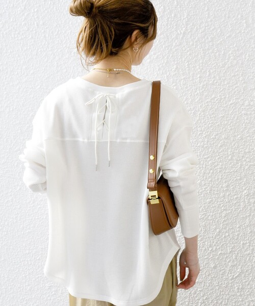 「SHIPS any」 長袖カットソー ONE SIZE ネイビー レディース_画像5