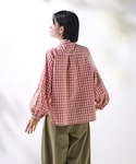 ブラウス シャツ サニークラウズ 梅桃桜チェッ...の詳細画像2