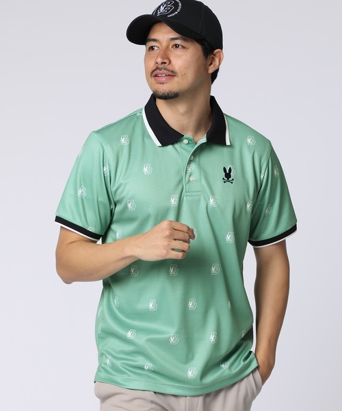 Psycho Bunny（サイコバニー） ポロシャツ 半袖 「GOLF」カレッジ