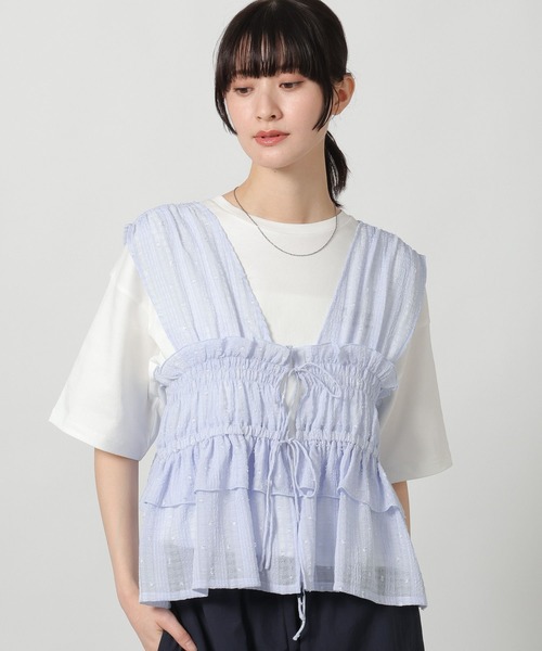 【未使用級】RRL　ビーチクロス ベスト　ジレ　XLサイズ　24AW　ごましお LAKOLE（ラコレ） ベスト ジレ シアーフリルビスチェ / 657141
