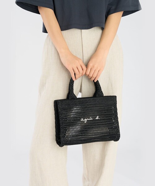 agnes b.（アニエスベー） トートバッグ ナイロン メッシュ スモール
