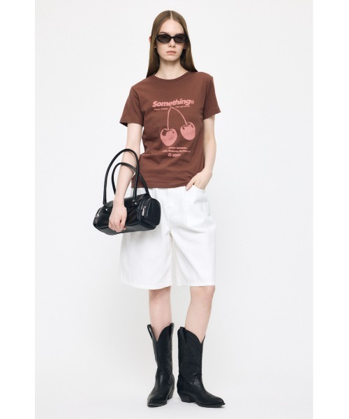 MOUSSY（マウジー） tシャツ 半袖 JN CHERRY Tシャツ レディース