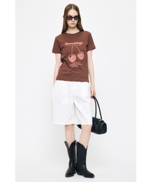 MOUSSY（マウジー） tシャツ 半袖 JN CHERRY Tシャツ レディース
