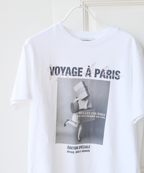tシャツ TRICOMER/トリコメル VOYAGE A PARIS GIRL TEE レディースの画像