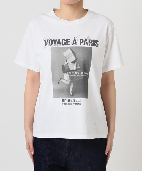 tシャツ TRICOMER/トリコメル VOYAGE A PARIS GIRL TEE レディースの画像