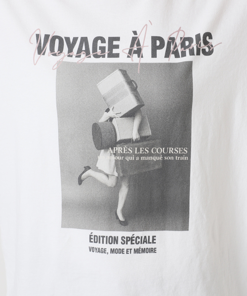 tシャツ TRICOMER/トリコメル VOYAGE A PARIS GIRL TEE レディースの画像