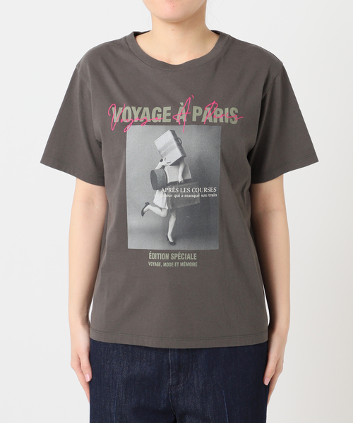 tシャツ TRICOMER/トリコメル VOYAGE A PARIS GIRL TEE レディースの画像