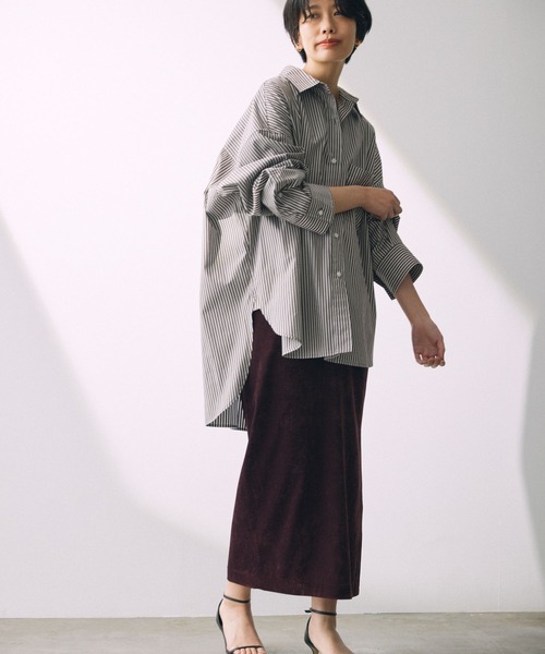 「BABYLONE」 長袖シャツ フリー ブラウン レディース_画像2