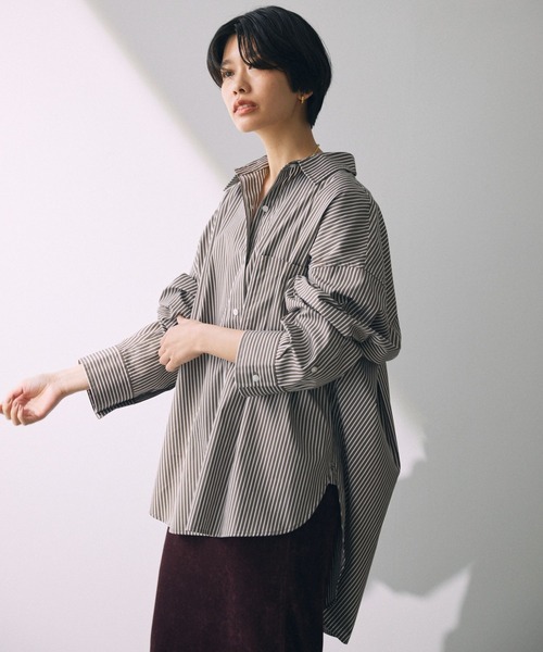 「BABYLONE」 長袖シャツ フリー ブラウン レディース_画像4