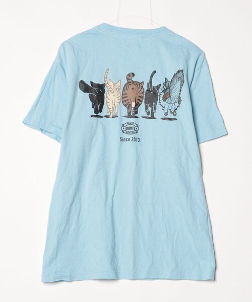 「mmts」 半袖Tシャツ LARGE サックスブルー レディース_画像2