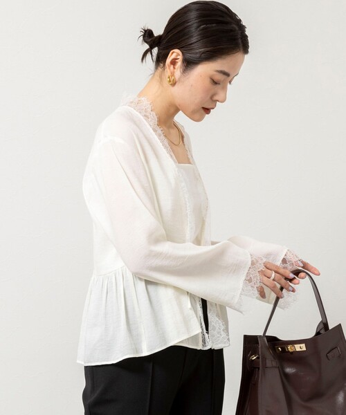 「NOLLEY'S Sophi」 長袖ブラウス 38 オフホワイト レディース_画像6