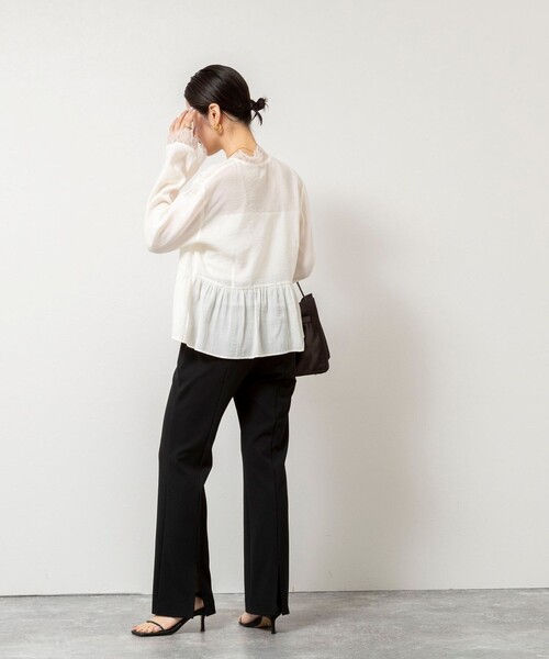 「NOLLEY'S Sophi」 長袖ブラウス 38 オフホワイト レディース_画像9