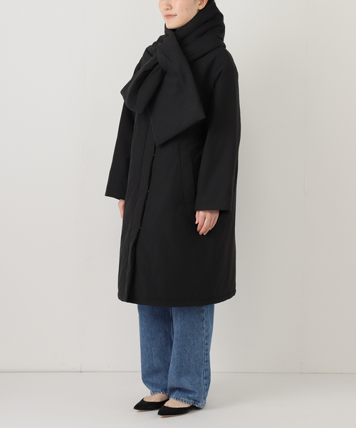 ＜ストール付き/WEB限定＞中綿ストール付きノーカラーコート　S SLOBE IENA（スローブイエナ） コート アウター 「WEB限定/追加」中綿